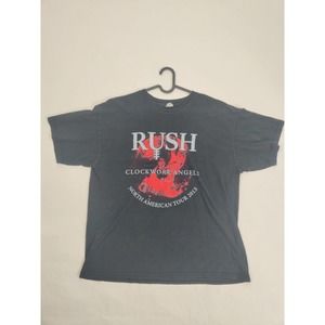 Rush Clockwork Angels North America Tour 2013 Rock Band Double Sided T Shirt Xl